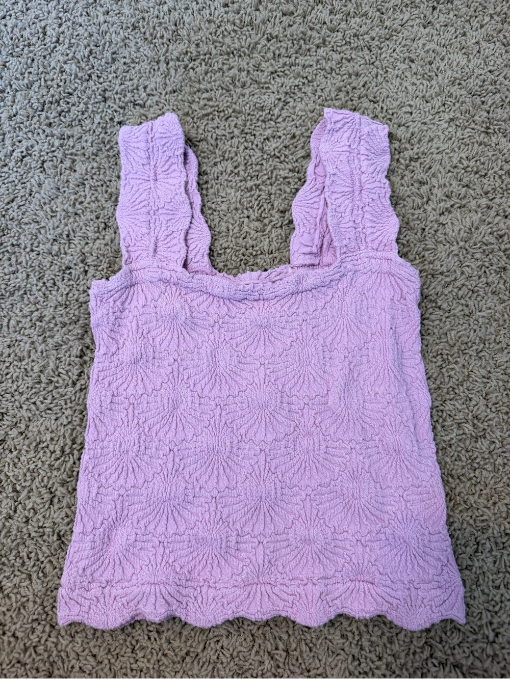 Free People Lavender Textured Tank Top
